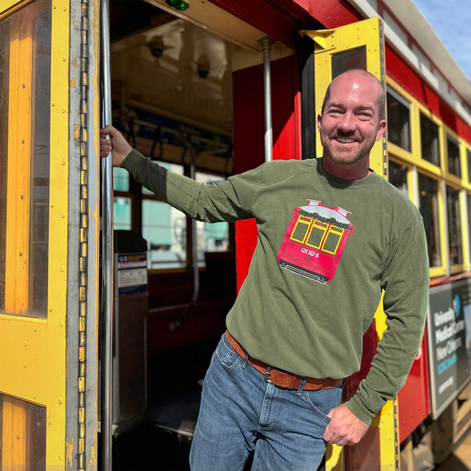 Holiday Streetcar Long Sleeve, Green